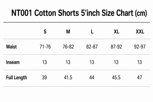 NT001 Shorts 5' inch